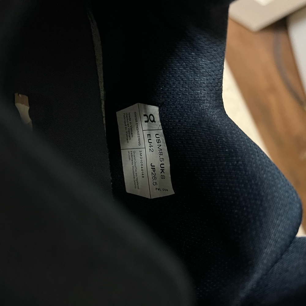 On Running Men's Sneakers in White and Black - Picture 7 of 7